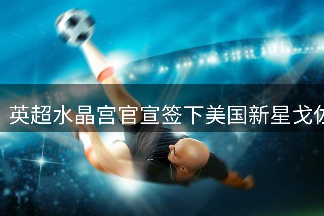 英超水晶宫官宣签下美国新星戈佐 转会费达1100万镑